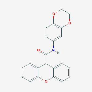 molecular formula C22H17NO4 B332476 N-(2,3-dihydro-1,4-benzodioxin-6-yl)-9H-xanthene-9-carboxamide 