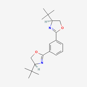 molecular formula C20H28N2O2 B3324761 1,3-Bis((S)-4-(tert-butyl)-4,5-dihydrooxazol-2-yl)benzene CAS No. 196207-68-8