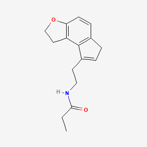 molecular formula C16H19NO2 B3324778 Propanamide, N-[2-(1,6-dihydro-2H-indeno[5,4-b]furan-8-yl)ethyl]- CAS No. 196597-30-5