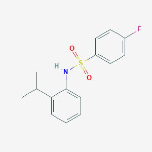 molecular formula C15H16FNO2S B332482 4-fluoro-N-(2-isopropylphenyl)benzenesulfonamide 