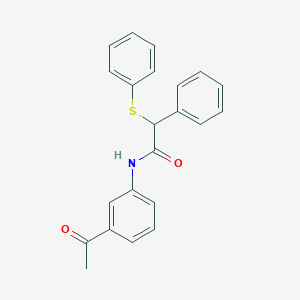 molecular formula C22H19NO2S B332485 N-(3-acetylphenyl)-2-phenyl-2-(phenylsulfanyl)acetamide 
