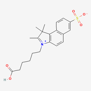 molecular formula C21H25NO5S B3324858 3-(5-carboxypentyl)-1,1,2-trimethyl-1H-benzo[e]indol-3-ium-7-sulfonate CAS No. 198422-86-5