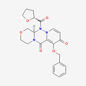 molecular formula C22H23N3O6 B3324864 (R)-7-(苄氧基)-12-((R)-四氢呋喃-2-羰基)-3,4,12,12a-四氢-1H-[1,4]噁嗪并[3,4-c]吡啶并[2,1-f][1,2,4]三嗪-6,8-二酮 CAS No. 1985607-68-8