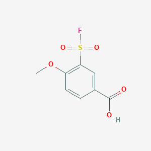 molecular formula C8H7FO5S B3324877 Benzoic acid, 3-(fluorosulfonyl)-4-methoxy- CAS No. 199461-16-0