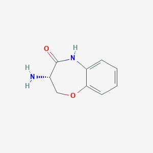 molecular formula C9H10N2O2 B3324887 (S)-7-amino-6,7-dihydro-9H-5-oxa-9-aza-benzocyclohepten-8-one CAS No. 199613-85-9