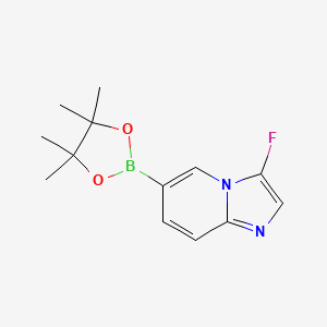 molecular formula C13H16BFN2O2 B3324898 3-Fluoro-6-(4,4,5,5-tetramethyl-1,3,2-dioxaborolan-2-yl)imidazo[1,2-a]pyridine CAS No. 2001563-57-9