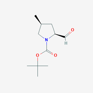 molecular formula C11H19NO3 B3324903 (2S,4S)-tert-butyl 2-formyl-4-methylpyrrolidine-1-carboxylate CAS No. 200184-61-8