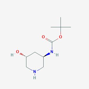 molecular formula C10H20N2O3 B3324932 叔丁基[反式-5-羟基-3-哌啶基]氨基甲酸酯 CAS No. 2007920-72-9