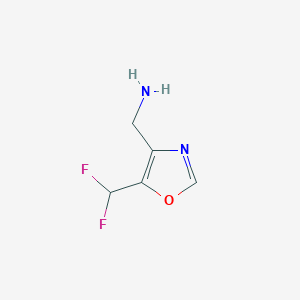 molecular formula C5H6F2N2O B3324948 (5-(Difluoromethyl)oxazol-4-yl)methanamine CAS No. 2013057-20-8
