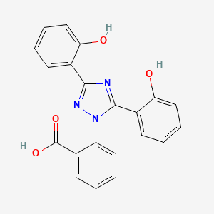 molecular formula C21H15N3O4 B3324963 2-[3,5-双(2-羟苯基)-[1,2,4]三唑-1-基]苯甲酸 CAS No. 201530-78-1