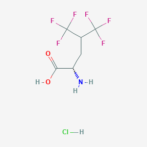 molecular formula C6H8ClF6NO2 B3324981 (S)-5,5,5,5',5',5'-Hexafluoroleucine hydrochloride CAS No. 201930-89-4
