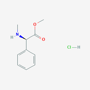 molecular formula C10H14ClNO2 B3324983 Methyl (R)-2-(methylamino)-2-phenylacetate hydrochloride CAS No. 202273-59-4