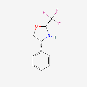 molecular formula C10H10F3NO B3325012 (2R,4R)-4-Phenyl-2-(trifluoromethyl)-1,3-oxazolidine CAS No. 203176-58-3