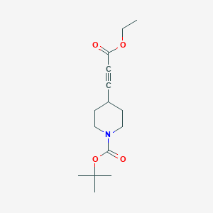 molecular formula C15H23NO4 B3325026 Tert-butyl 4-(3-ethoxy-3-oxoprop-1-yn-1-yl)piperidine-1-carboxylate CAS No. 203663-59-6