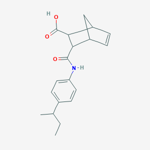 molecular formula C19H23NO3 B332503 3-[(4-Sec-butylanilino)carbonyl]bicyclo[2.2.1]hept-5-ene-2-carboxylic acid 
