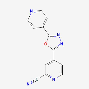 molecular formula C13H7N5O B3325051 4-(5-(Pyridin-4-yl)-1,3,4-oxadiazol-2-yl)picolinonitrile CAS No. 2044704-74-5