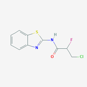 molecular formula C10H8ClFN2OS B332508 N-(1,3-benzothiazol-2-yl)-3-chloro-2-fluoropropanamide 