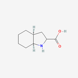 molecular formula C9H15NO2 B3325124 (3aS,7aS)-Octahydro-1H-indole-2-carboxylic acid CAS No. 2055118-14-2