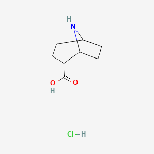 molecular formula C8H14ClNO2 B3325185 Endo-8-azabicyclo[3.2.1]octane-2-carboxylic acid hcl CAS No. 2082708-02-7