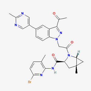 molecular formula C29H28BrN7O3 B3325219 Vemircopan CAS No. 2086178-00-7