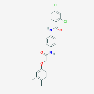 molecular formula C23H20Cl2N2O3 B332522 2,4-dichloro-N-(4-{[(3,4-dimethylphenoxy)acetyl]amino}phenyl)benzamide 