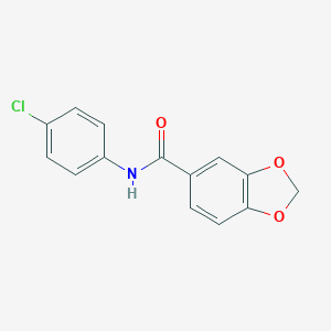 molecular formula C14H10ClNO3 B332523 N-(4-chlorophenyl)-1,3-benzodioxole-5-carboxamide 