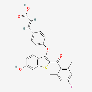 molecular formula C26H19FO5S B3325236 Rintodestrant CAS No. 2088518-51-6