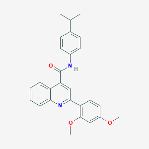 molecular formula C27H26N2O3 B332525 2-(2,4-dimethoxyphenyl)-N-(4-isopropylphenyl)-4-quinolinecarboxamide 