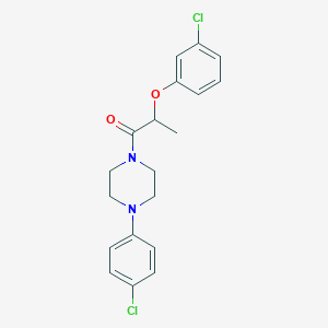 molecular formula C19H20Cl2N2O2 B332526 2-(3-Chlorophenoxy)-1-[4-(4-chlorophenyl)piperazin-1-yl]propan-1-one 