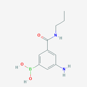 molecular formula C10H15BN2O3 B3325279 3-Amino-5-(propylcarbamoyl)phenylboronic acid CAS No. 2096332-08-8