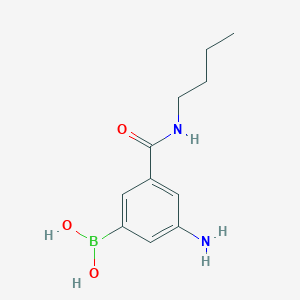 molecular formula C11H17BN2O3 B3325294 3-Amino-5-(butylcarbamoyl)phenylboronic acid CAS No. 2096340-15-5
