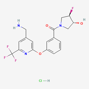 molecular formula C18H18ClF4N3O3 B3325314 PAT-1251 Hydrochloride CAS No. 2098884-53-6