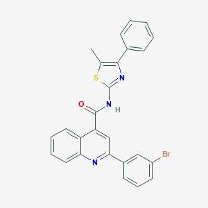 molecular formula C26H18BrN3OS B332537 2-(3-bromophenyl)-N-(5-methyl-4-phenyl-1,3-thiazol-2-yl)quinoline-4-carboxamide 