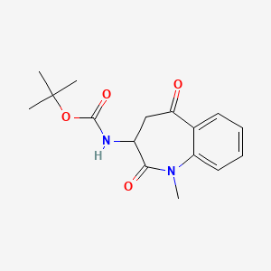 B3325430 tert-Butyl (S)-(1-methyl-2,5-dioxo-2,3,4,5-tetrahydro-1H-benzo[b]azepin-3-yl)carbamate CAS No. 2124261-93-2
