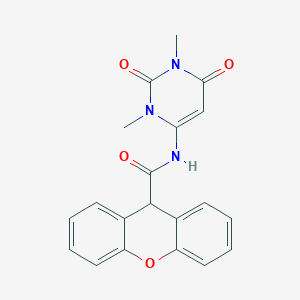 molecular formula C20H17N3O4 B332549 N-(1,3-dimethyl-2,6-dioxo-1,2,3,6-tetrahydropyrimidin-4-yl)-9H-xanthene-9-carboxamide 