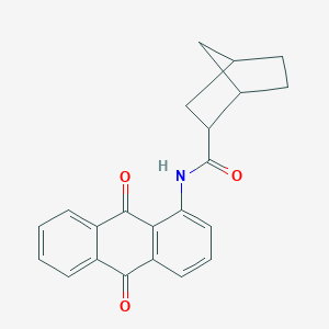 molecular formula C22H19NO3 B332552 N-(9,10-dioxo-9,10-dihydro-1-anthracenyl)bicyclo[2.2.1]heptane-2-carboxamide 