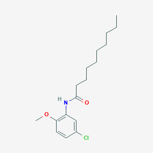 molecular formula C17H26ClNO2 B332555 N-(5-chloro-2-methoxyphenyl)decanamide 