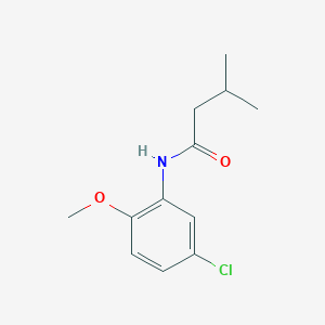 molecular formula C12H16ClNO2 B332557 N-(5-chloro-2-methoxyphenyl)-3-methylbutanamide 