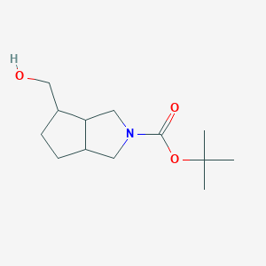 molecular formula C13H23NO3 B3325585 tert-Butyl 4-(hydroxymethyl)hexahydrocyclopenta[c]pyrrole-2(1H)-carboxylate CAS No. 2165702-13-4