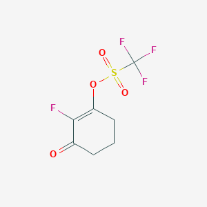 molecular formula C7H6F4O4S B3325620 2-Fluoro-3-oxocyclohex-1-en-1-yl trifluoromethanesulfonate CAS No. 2167755-13-5