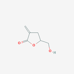 molecular formula C6H8O3 B3325631 4,5-dihydro-5-(hydroxymethyl)-3-methylene-2(3H)-furanone CAS No. 216868-51-8