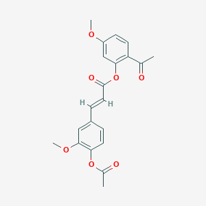molecular formula C21H20O7 B3325640 2-Propenoic acid,3-[4-(acetyloxy)-3-methoxyphenyl]-,2-acetyl-5-methoxyphenyl ester CAS No. 2170088-97-6