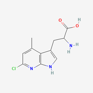 2-amino-3-(6-chloro-4-methyl-1H-pyrrolo[2,3-b]pyridin-3-yl)propanoic acid