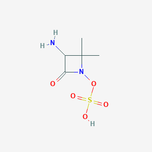 molecular formula C5H10N2O5S B3325666 (S)-3-Amino-2,2-dimethyl-4-oxoazetidin-1-yl hydrogen sulfate CAS No. 2183131-65-7