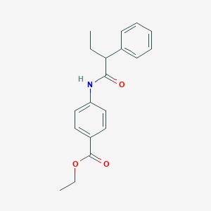 molecular formula C19H21NO3 B332567 Ethyl 4-[(2-phenylbutanoyl)amino]benzoate 