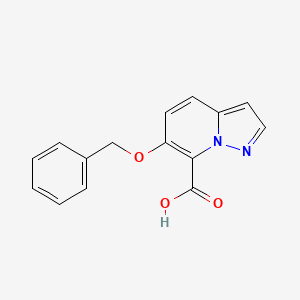 molecular formula C15H12N2O3 B3325684 6-(Benzyloxy)pyrazolo[1,5-a]pyridine-7-carboxylic acid CAS No. 2190524-46-8