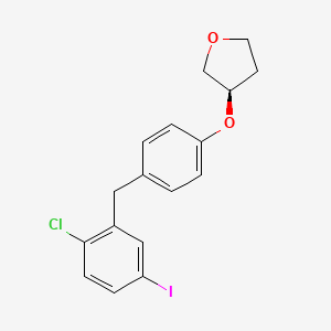 molecular formula C17H16ClIO2 B3325698 (r)-3-(4-(2-氯-5-碘苄基)苯氧基)四氢呋喃 CAS No. 2194590-02-6