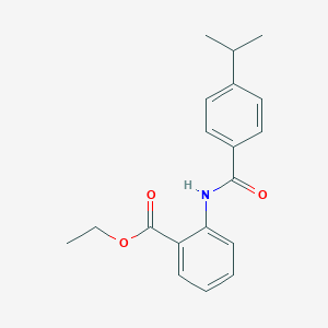 molecular formula C19H21NO3 B332571 Ethyl 2-[(4-isopropylbenzoyl)amino]benzoate 