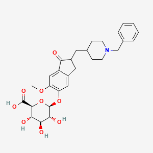 molecular formula C29H35NO9 B3325727 5-o-Desmethyldonepezil glucuronide CAS No. 220170-74-1