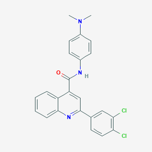 molecular formula C24H19Cl2N3O B332574 2-(3,4-dichlorophenyl)-N-[4-(dimethylamino)phenyl]quinoline-4-carboxamide 